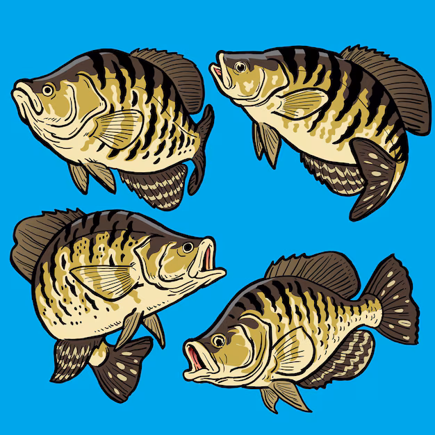set-crappie-fish-gamefish-collection_98143-347